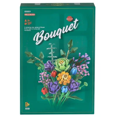  P655001 Panlos Çiçek Buketi 999 Parça Blok Seti -Vagon life