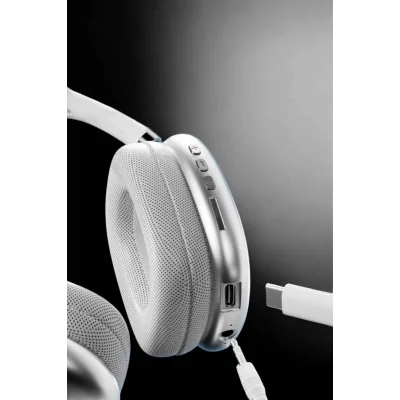 BUĞZ P9 Air Max Kablosuz 5.0 Mikrofonlu Bluetooth Kulaklık Beyaz Yüksek Ses Kaliteli - BUĞZ