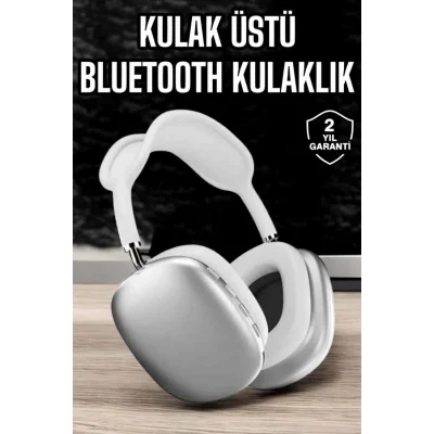 BUĞZ P9 Air Max Kablosuz 5.0 Mikrofonlu Bluetooth Kulaklık Beyaz Yüksek Ses Kaliteli - BUĞZ