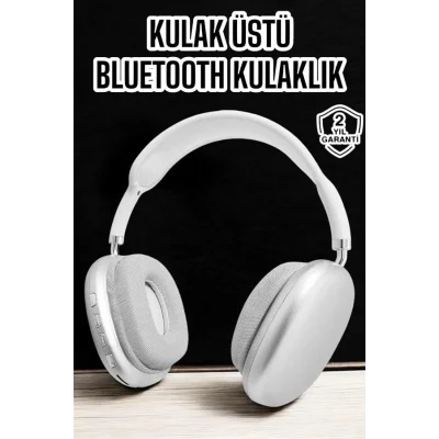 BUĞZ P9 Plus Kablosuz Kulak Üstü Bluetooth Kulaklık Beyaz Yüksek Ses Kaliteli - BUĞZ
