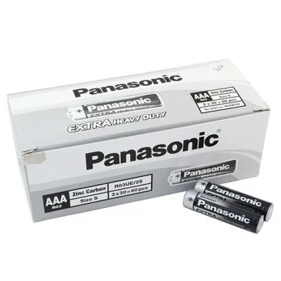 BUĞZ Panasonic Manganez İnce Kalem AAA Pil 60Lı Paket