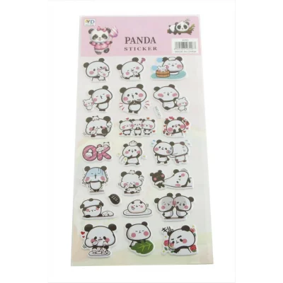  Panda Kabartmalı Sticker