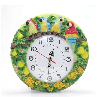 BUĞZ Papağanlı Polyester Duvar Saati