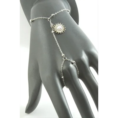 BUĞZ Papatya İnci Taşlı Şahmeran