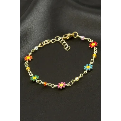 BUĞZ Papatya Mineli Çelik Bileklik