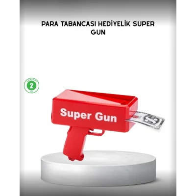 BUĞZ Para Dolar Saçma Para Atma Tabancası Otomatik Kırmızı Oyuncak
