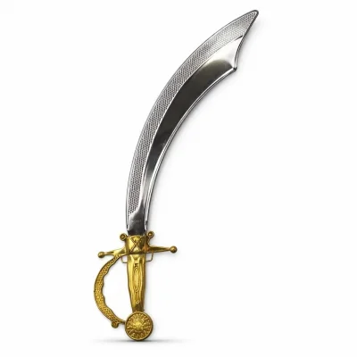 BUĞZ Parlak Metal Görünümlü Plastik Korsan Kılıcı - 45 cm