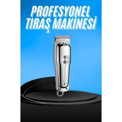 Paslanmaz Çelik Bıçaklı Kablosuz Şarjlı Dijital Göstergeli Tıraş Makinesi