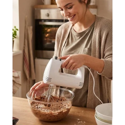 BUĞZ Paslanmaz Çelik Çırpıcılı El Mikseri 250W Çok Kademeli Mutfak Mikseri