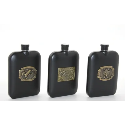 BUĞZ Paslanmaz Çelik Kabartmalı Tekli 6 Oz Matara