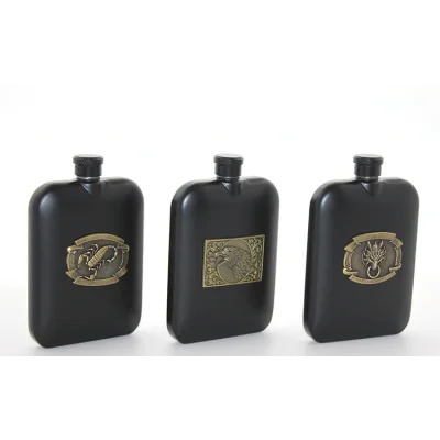 BUĞZ Paslanmaz Çelik Kabartmalı Tekli 6 Oz Matara