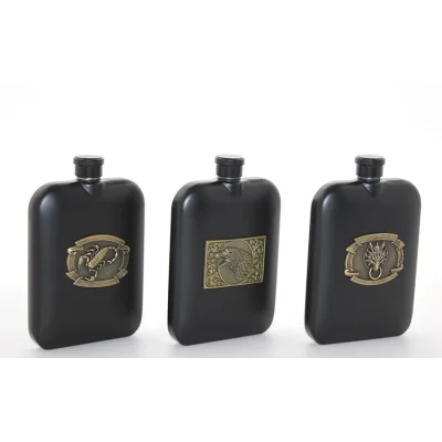 BUĞZ Paslanmaz Çelik Kabartmalı Tekli 6 Oz Matara Alk2666