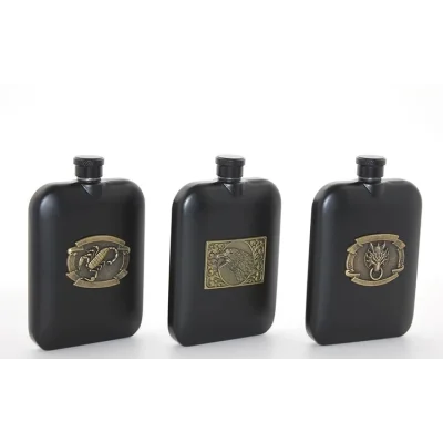 BUĞZ Paslanmaz Çelik Kabartmalı Tekli 6 Oz Matara Alk2666