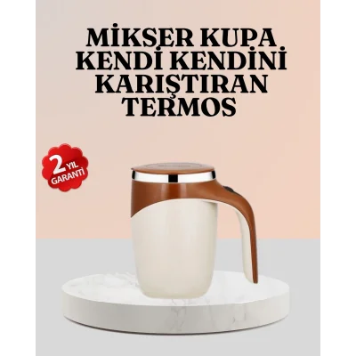 BUĞZ Paslanmaz Çelik Şarjlı Karıştırma Kupa – Otomatik Manyetik Blender Fincan