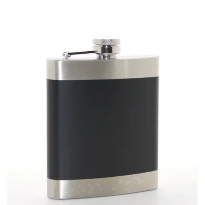  Paslanmaz Çelik Tekli 7 Oz Matara Siyah