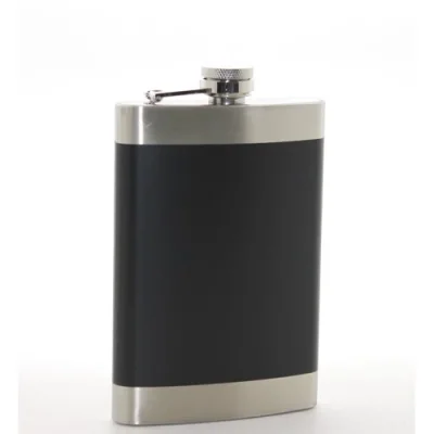  Paslanmaz Çelik Tekli 9 Oz Matara Siyah Renk