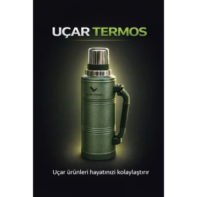 BUĞZ Paslanmaz çelik yeşil termos 48 saat yalıtım süresi kutulu - Spor & Outdoor - Ekipman & Aksesuar