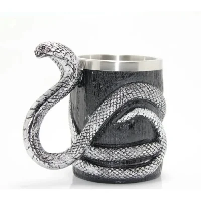  Paslanmaz Çelik Yılan Tasarımlı Kupa Bardak