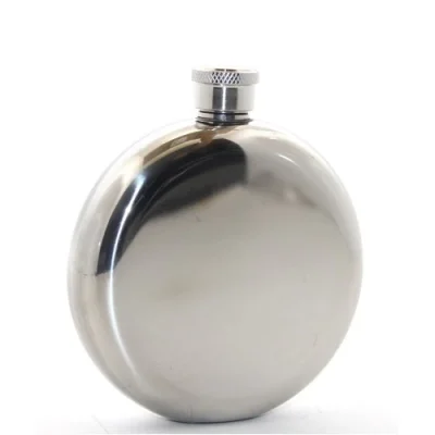  Paslanmaz Çelik Yuvarlak 5 Oz Tekli Matara Çelik Renk