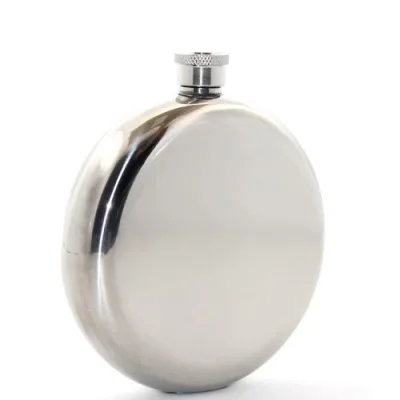  Paslanmaz Çelik Yuvarlak 8 Oz Tekli Matara Çelik Renk