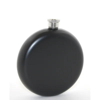 BUĞZ Paslanmaz Çelik Yuvarlak 8 Oz Tekli Matara Siyah Renk