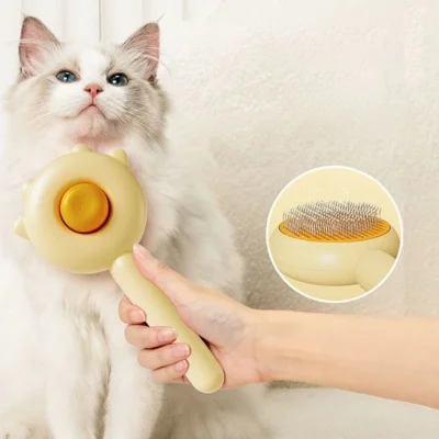 BUĞZ Pati Tasarımlı Otomatik Temizlenen Evcil Hayvan Tarağı