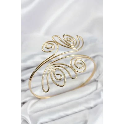 BUĞZ Pazu Bileklik Gold Renk Pirinç Bohem Model