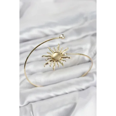 BUĞZ Pazu Bileklik Gold Renk Pirinç Güneş Model