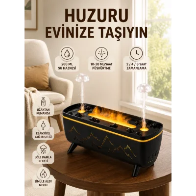 BUĞZ PDPG-V72 ŞÖMİNE NEMLENDİRİCİ SİYAH - BUĞZ