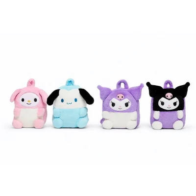 BUĞZ Peluş Kuromi My Melody ve Cinnamoroll Sırt Çantası
