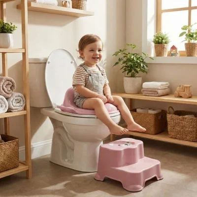 BUĞZ Pembe Kulplu Çocuk Klozet Adaptörü