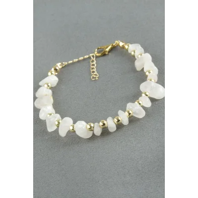 BUĞZ Pembe Kuvars Kırık Doğaltaş Bileklik