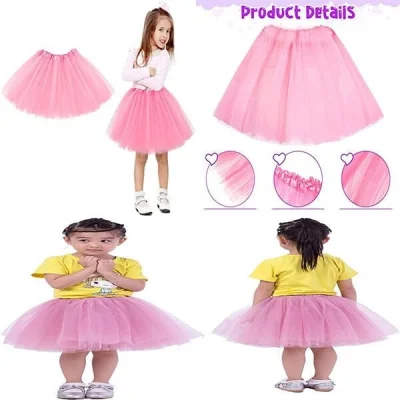 BUĞZ Pembe Renk Tütü Etek Bale Eteği Gösteri Eteği Çocuk Bebek Boy