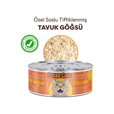 BUĞZ Petzzcats Tavuk Etli Konserve Kedi Maması 1 Adet 70 gr