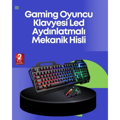 BUĞZ PG8018 LED Aydınlatmalı Mekanik Klavye Mouse – Oyunlarda Üstün Performans