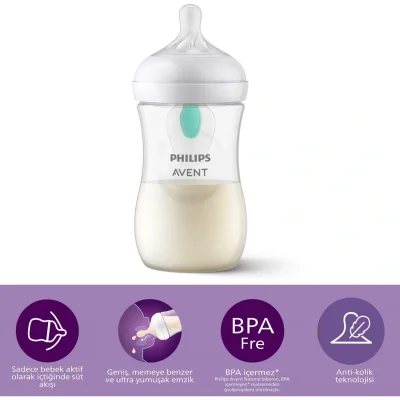 BUĞZ Philips Avent Natural Response PP Antikolik Biberon 260 ML 1 Ay+ SCY673/01