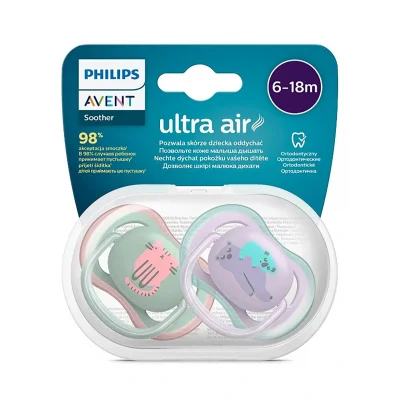 BUĞZ Philips Avent SCF085/18 Ultra Air Emzik 6-18 Ay 2li Kız