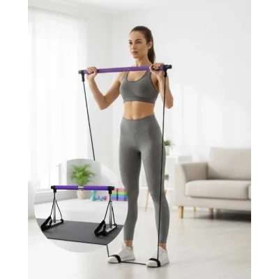 BUĞZ Pilates Bar Egzersiz Aleti Bilek Destekli Çok Yönlü Kullanım