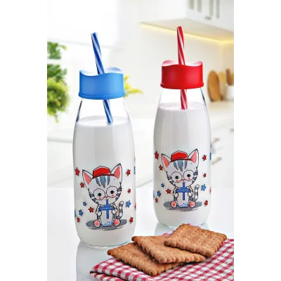 BUĞZ Pipetli Su Ve Süt Şişesi Cam 250 ML