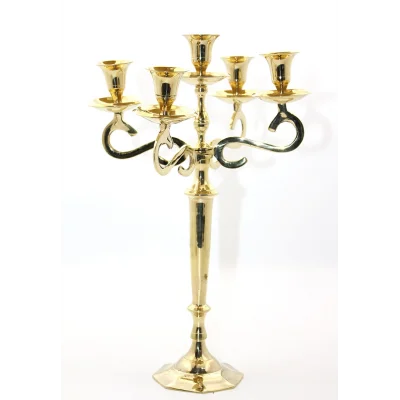 BUĞZ Pirinç 5li Şamdan