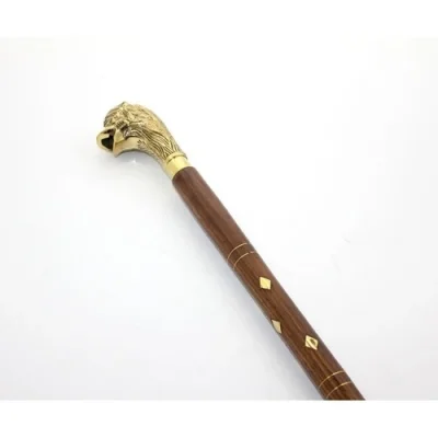  Pirinç Aslan Büstü Baston Model 2