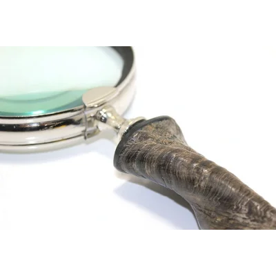 BUĞZ Pirinç Boynuz Saplı Büyüteç Model 2