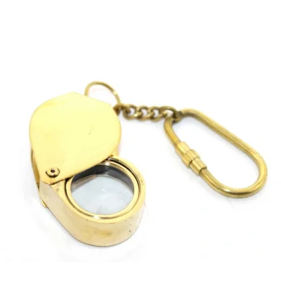 BUĞZ Pirinç Büyüteç Anahtarlık Model 2