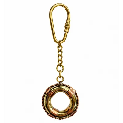 BUĞZ Pirinç Deniz Simidi Anahtarlık