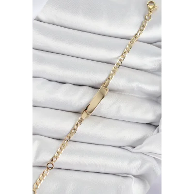 BUĞZ Pirinç Dikdörtgen Model Gold Renk Xuping Bebek Künyesi - Lisinya