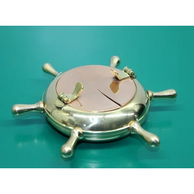 BUĞZ Pirinç Dümenli Kapaklı Küllük