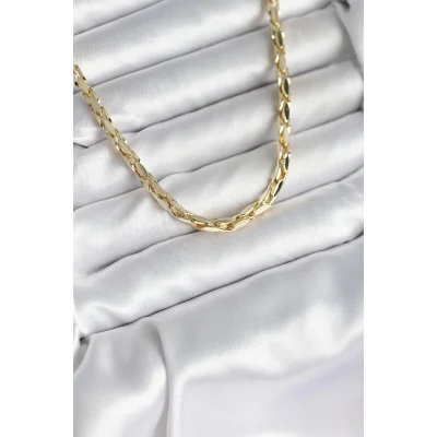 BUĞZ Pirinç Gold Renk 60 cm Zincir Kadın Kolye
