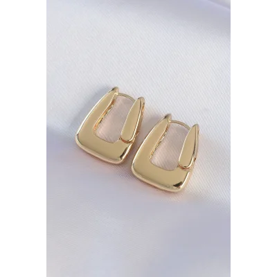 BUĞZ Pirinç Gold Renk Kalın Küpe