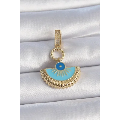 BUĞZ Pirinç Gold Renk Nazar Boncuklu Ajda Charm