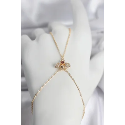 BUĞZ Pirinç Gold Renk Sinek Model Kadın Şahmeran